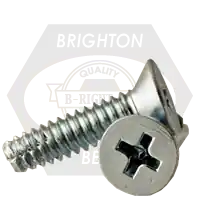 Fresh Stock 1/4"-20 x 1 1/4" Thread-Cutting Screws, Phillips Pan Head, Type F, Zinc Cr+3, Full Thread, Qty 2000